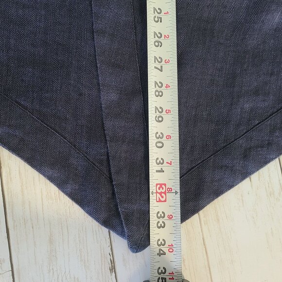 Coldwater Creek Linen Herringbone Tweed Open Front Jacket Classic Staple Lg - Picture 7 of 8